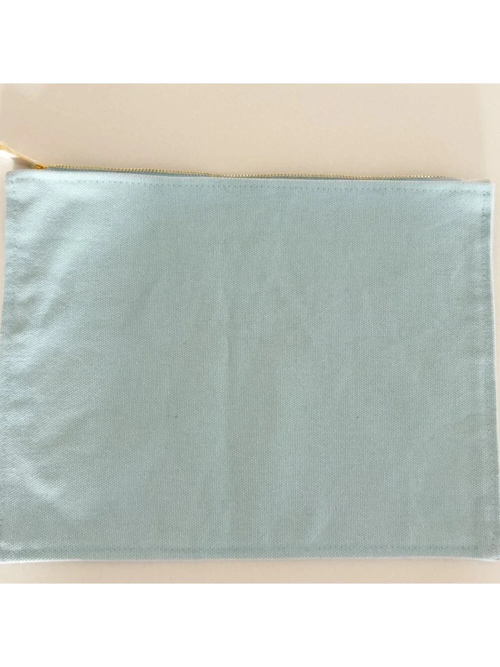 AURELIE BIDERMANN light aqua Blue Canvas Zip Top Dust Bag - Picture 4 of 6